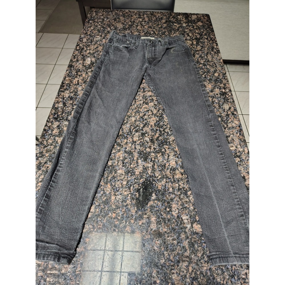 Signature by Levi Strauss S37 Slim Jeans Faded Black Gray W30 L30